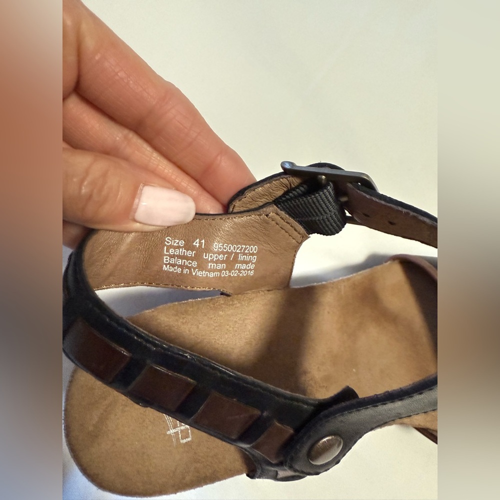 DANSKO | SZ 41 (US 11) | Black Leather Debby SLINGBACK Heel Sandals - Picture 10 of 12